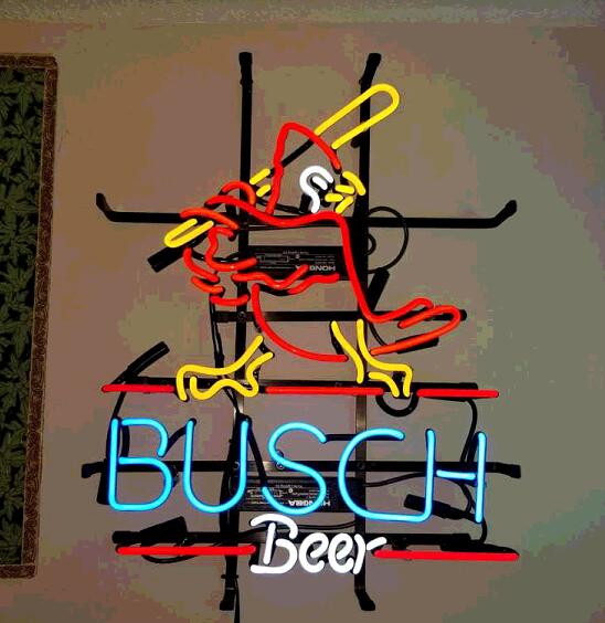 Saint St. Louis Cardinals Busch Beer Neon Sign Light Lamp