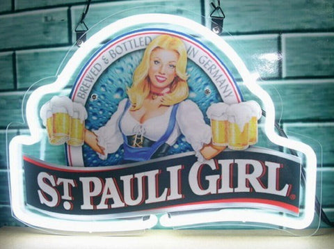 Saint St. Pauli Girl Bier Board Neon Sign Lamp Light