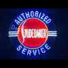 Desung Studebaker Authorized Service (Auto) vivid neon sign, front view, turned on