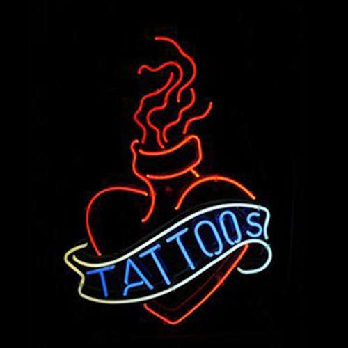 Heart Tattoo Neon Sign Light Lamp