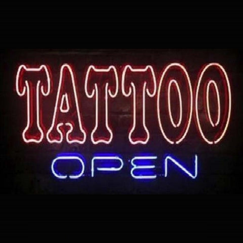 Tattoo Open Body Piercing Neon Sign Lamp Light