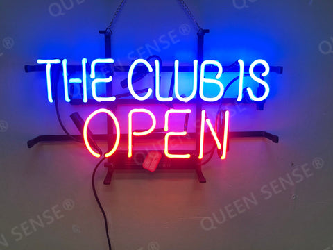 The Club Is Open Bar Neon Sign Light Lamp