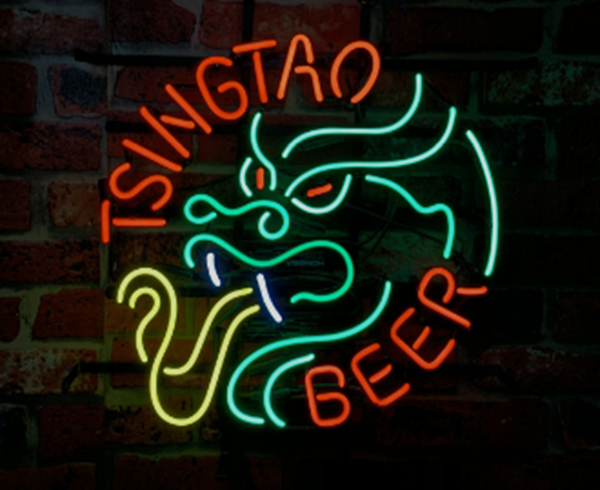 TSINGTAO Beer Chinese Dragon Neon Sign Light Lamp