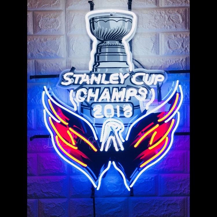 New Washington Capitals 2018 Stanley Cup Champs Neon Sign HD Vivid