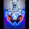 Desung Washington Capitals 2018 Stanley Cup Champs (Sports - Hockey) vivid neon sign, front view, turned on