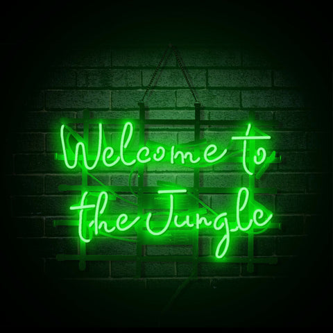 Welcome To The Jungle Neon Sign Light Lamp