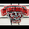 Desung Wisconsin Badgers (Sports - Football) vivid neon sign, front view, turned off