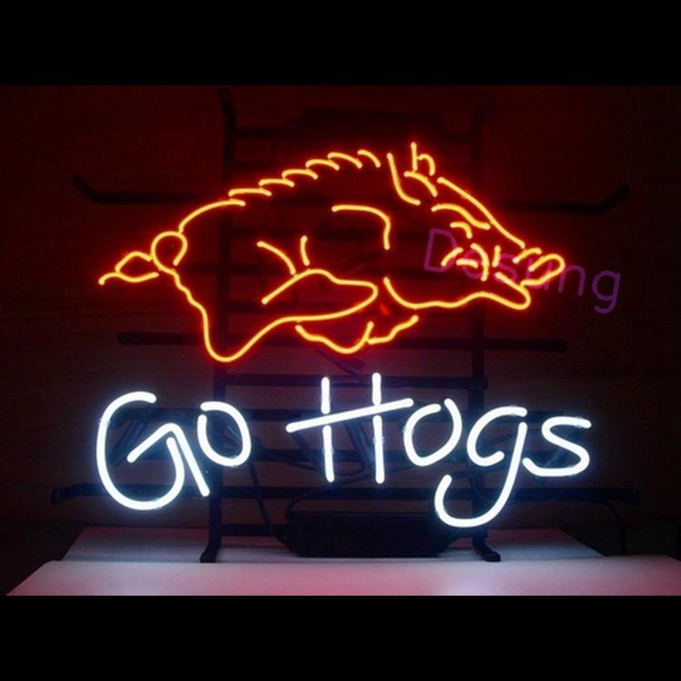 Let's Go Hogs Razorbacks Arkansas Razorbacks Go Hogs Neon Sign Light Lamp – neonsign.us