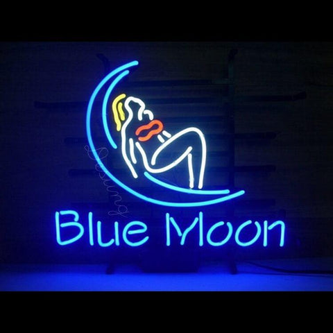 Desung Blue Moon Neon Sign business 118BS050BM 1563 18" bar