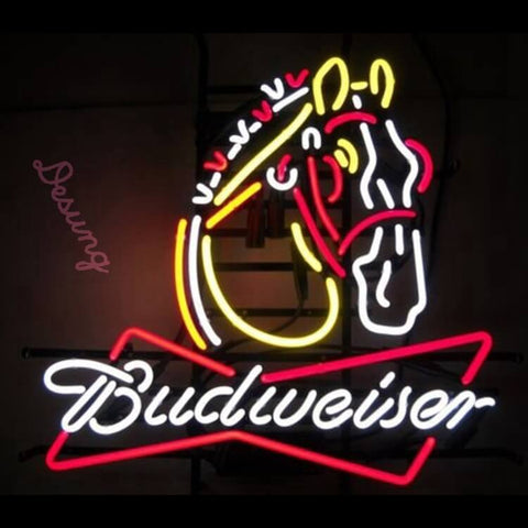 Budweiser Clydesdales Horse beer alcohol Neon Sign