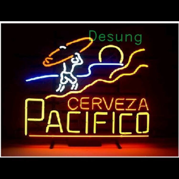 Desung Cerveza Pacifico Surfing Neon Sign alcohol 117BR503CPS 2016 17" beer bar