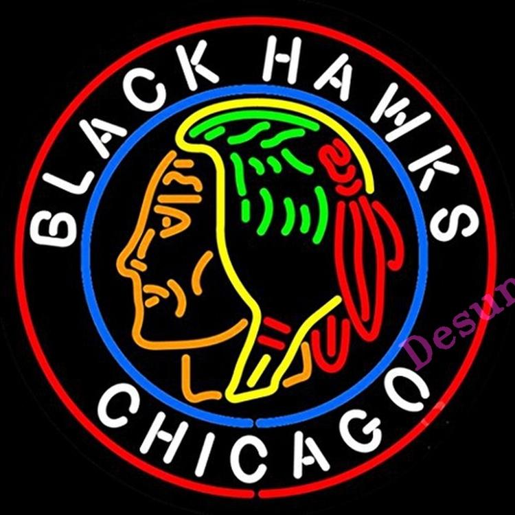 Chicago Blackhawks Neon Player 12x16 – Fan Creations GA