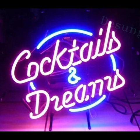 Desung Cocktails and Dreams Neon Sign business 118BP121CDN 1634 18" bar