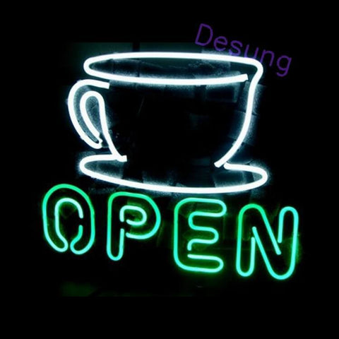 Desung Coffee Shop Open Neon Sign business 118OP177CSO 1690 18" open