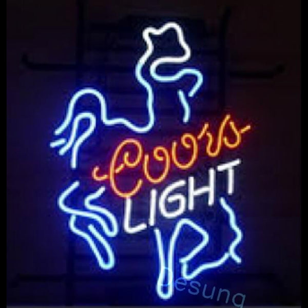 Desung Coor Light Cowboy Neon Sign alcohol 117BR463CLC 1976 17" beer bar