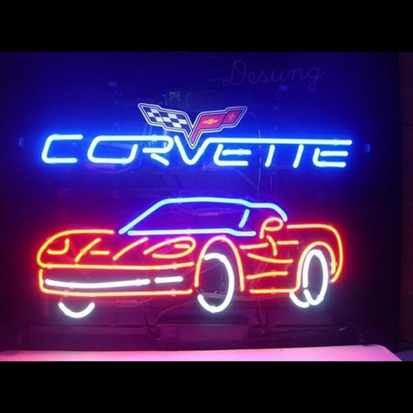 Desung Corvette Car Auto Neon Sign auto 118AM024CCA 1537 18"