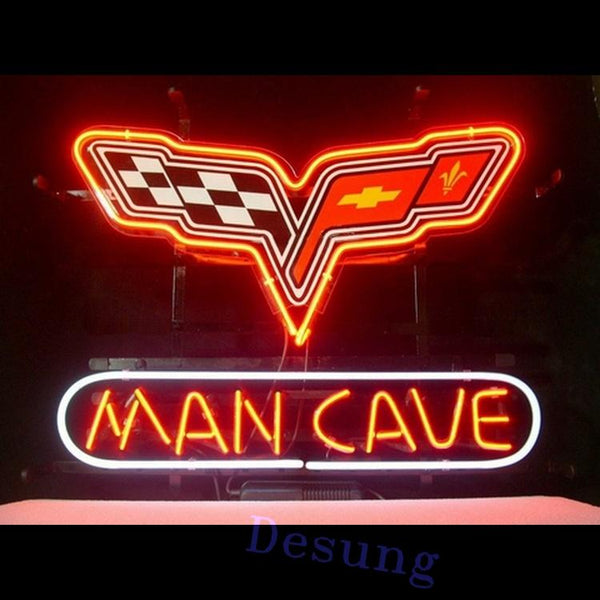 Desung Corvette Man Cave Neon Sign auto 118MC082CMC 1595 18"