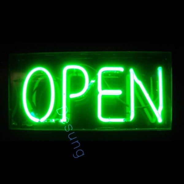 Desung Green Open Neon Sign business 120OP404GON  1917  20"  open
