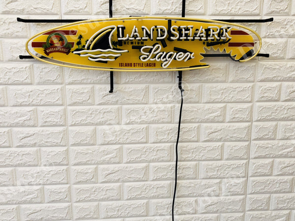 Landshark Lager Shark Lamp Light Neon Sign with HD Vivid Printing