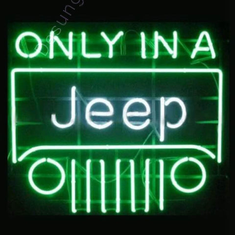 Desung Only in a Jeep Neon Sign auto 118AM122OJN 1635 18"