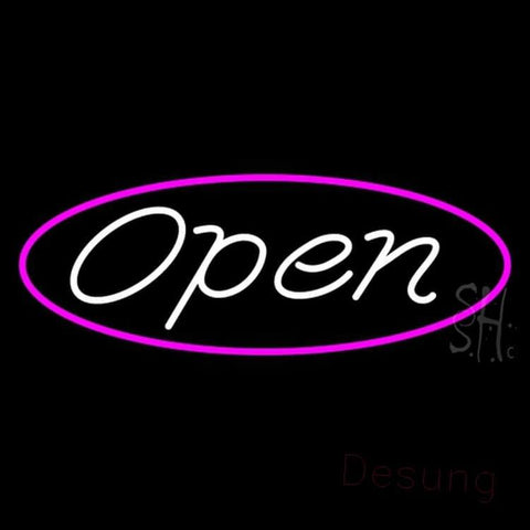 Desung Open Purple White neon sign business 120OP402OPW 1915 20" open