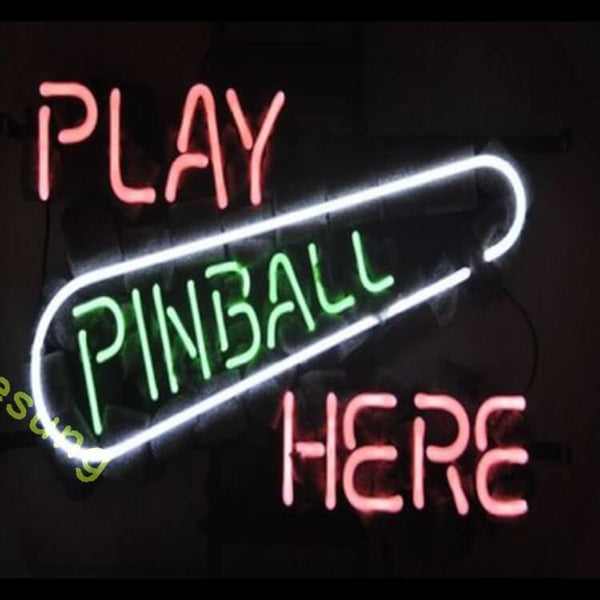Desung Play Pinball Here Neon Sign business 117MC549PPH 2062 17" arcade