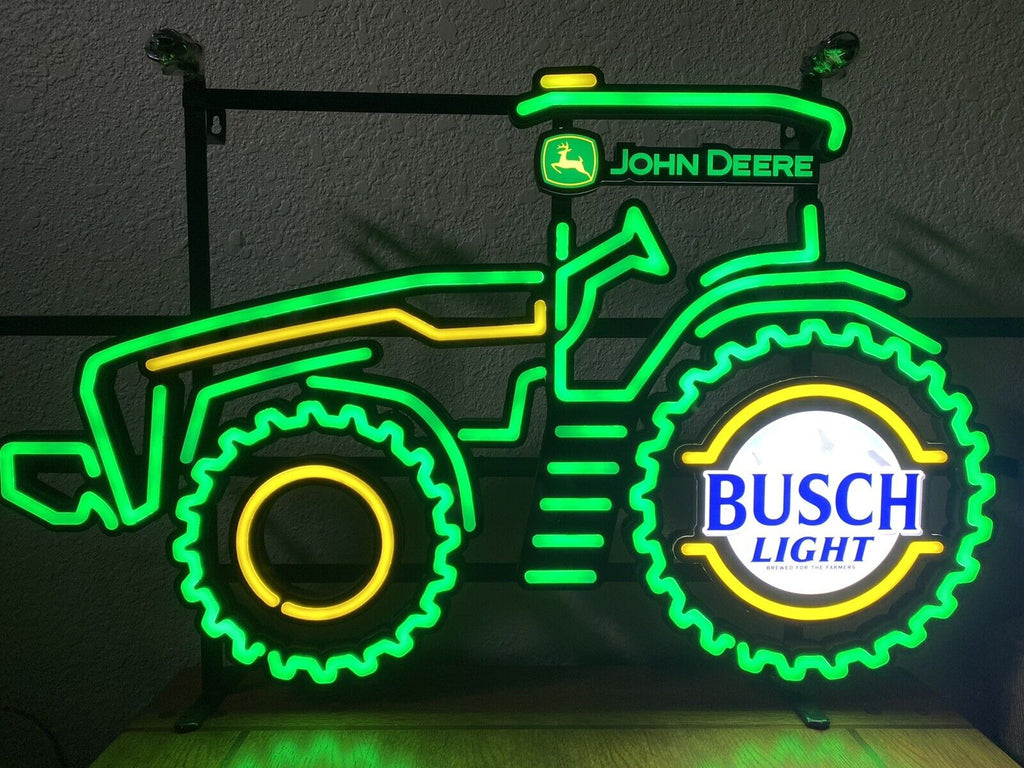 John Deere Busch Beer Tractor LED Neon Sign Light Lamp neonsign.us