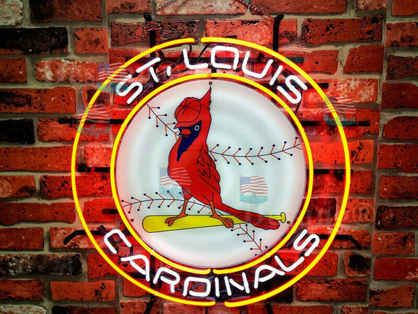 St. Louis Cardinals Circle Lamp Light Neon Sign with HD Vivid Printing Technology